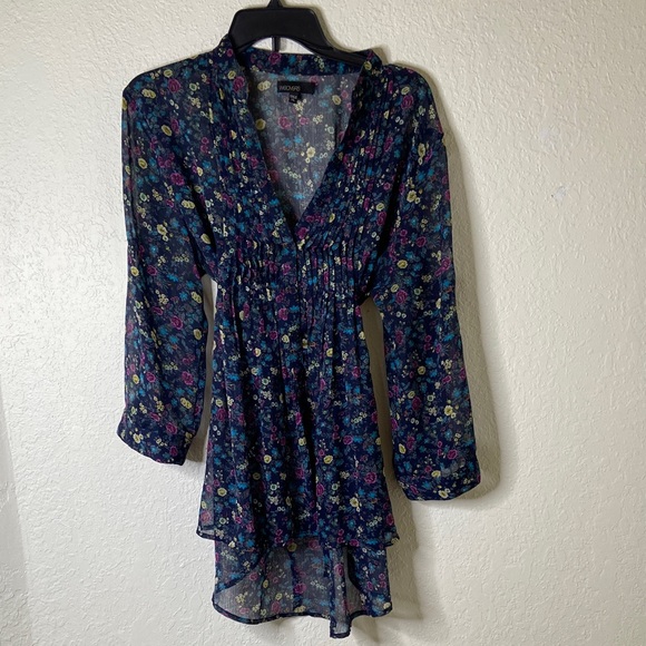 Weavers Tops - Weavers Navy Floral Tunic Top